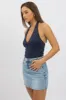 Blue Halter Neck Top V Neck Supersoft sold by Ally Fashion