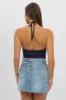 Blue Halter Neck Top V Neck Supersoft sold by Ally Fashion