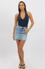 Blue Halter Neck Top V Neck Supersoft sold by Ally Fashion