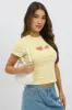 Yellow Graphic Tee Short Sleeve sold by Ally Fashion