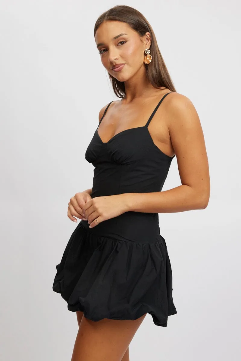Black Bubble Dress Mini Strappy sold by Ally Fashion product image thumbnail 4