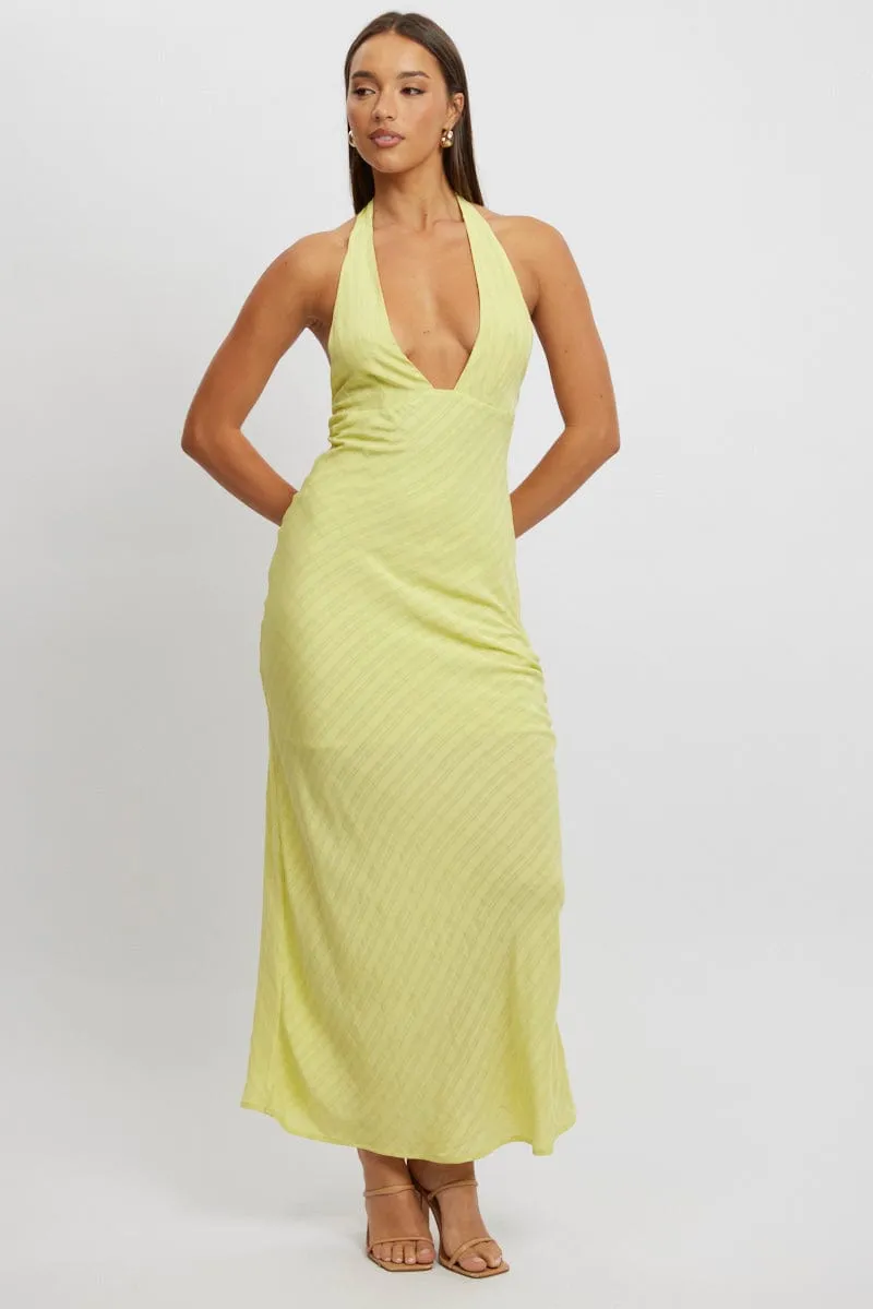 Green Halter Neck Maxi Dress sold by Ally Fashion