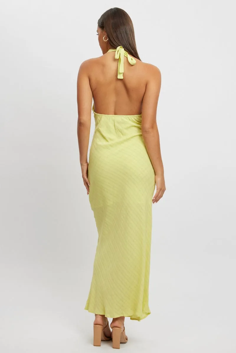 Green Halter Neck Maxi Dress sold by Ally Fashion product image thumbnail 4