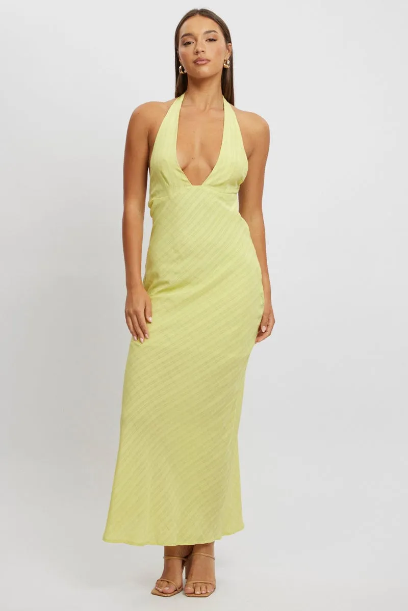 Green Halter Neck Maxi Dress sold by Ally Fashion product image thumbnail 2