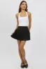 Black Tennis Skort Skirt Stretch Waist Mini Pleated Lined sold by Ally Fashion