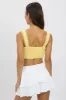 Yellow Broderie Corset Top Sleeveless Crop sold by Ally Fashion