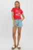 Red Graphic Tee Short Sleeve sold by Ally Fashion