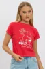 Red Graphic Tee Short Sleeve sold by Ally Fashion