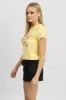 Yellow Graphic Tee Short Sleeve sold by Ally Fashion