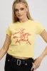 Yellow Graphic Tee Short Sleeve sold by Ally Fashion