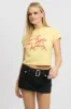 Yellow Graphic Tee Short Sleeve sold by Ally Fashion