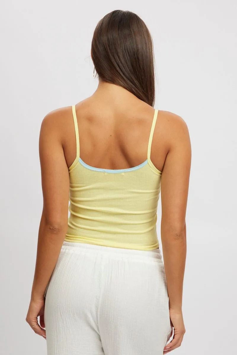 Yellow Graphic Singlet Rib sold by Ally Fashion product image thumbnail 4