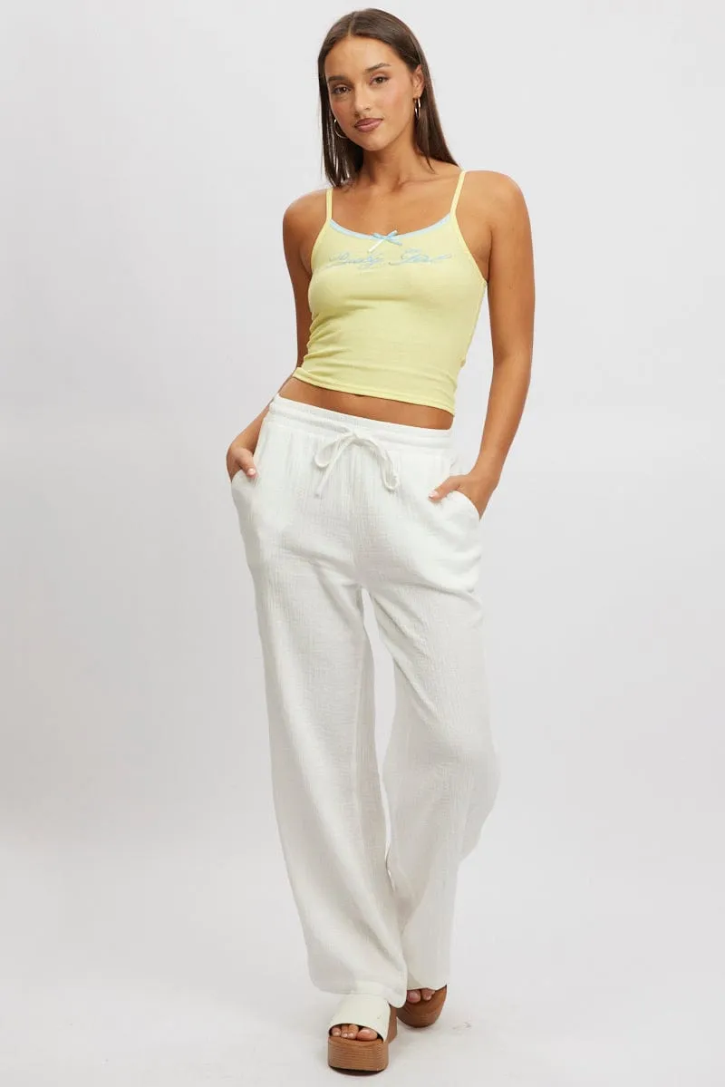 Yellow Graphic Singlet Rib sold by Ally Fashion product image thumbnail 2