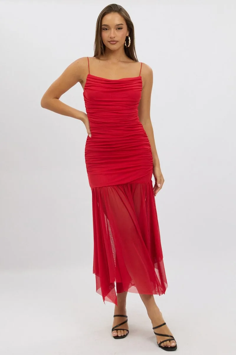 Red Bodycon Dress Singlet Maxi sold by Ally Fashion product image thumbnail 3