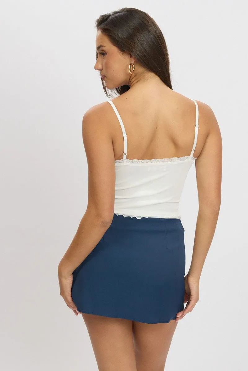 White Cami Singlet Top Mesh sold by Ally Fashion product image thumbnail 5