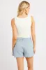 White Sleeveless Twist Shoulder Top sold by Ally Fashion