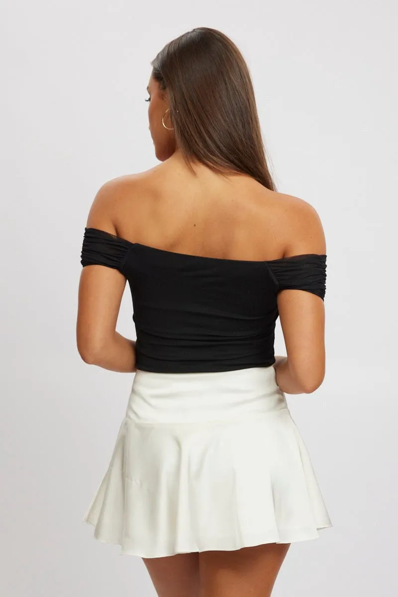 Black Off Shoulder Bodysuit Mesh sold by Ally Fashion product image thumbnail 5