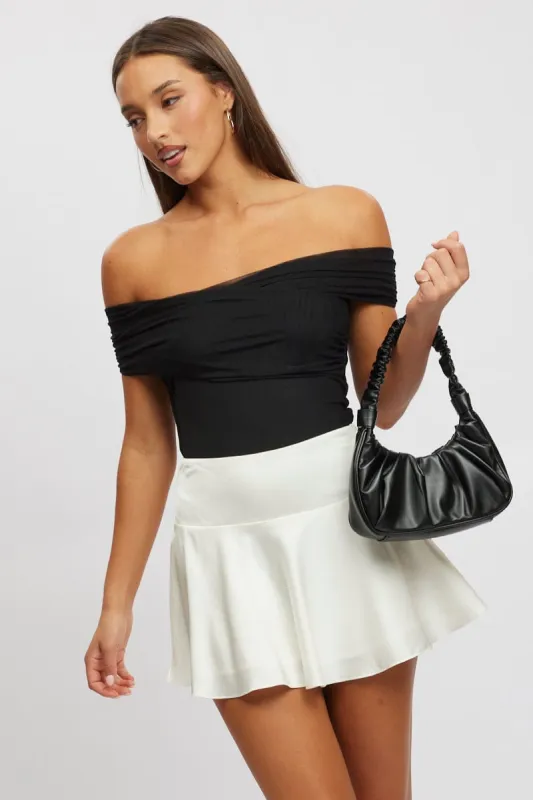 Black Off Shoulder Bodysuit Mesh sold by Ally Fashion