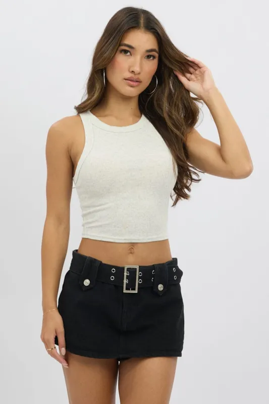 Grey Tank Top Rib sold by Ally Fashion