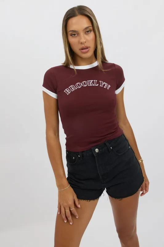 Red Graphic Tee Short Sleeve sold by Ally Fashion