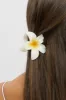White Hibiscus Flower Claw Clip sold by Ally Fashion