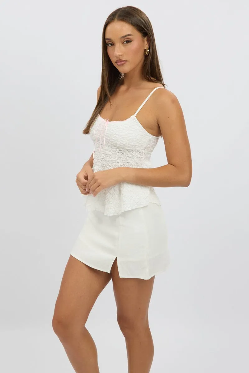 White Singlet Top Lace sold by Ally Fashion product image thumbnail 4