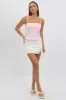 Pink Check Cami Top Rosette sold by Ally Fashion