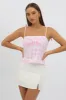 Pink Check Cami Top Rosette sold by Ally Fashion