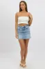 White Crop Cami Top Shirred Waist sold by Ally Fashion