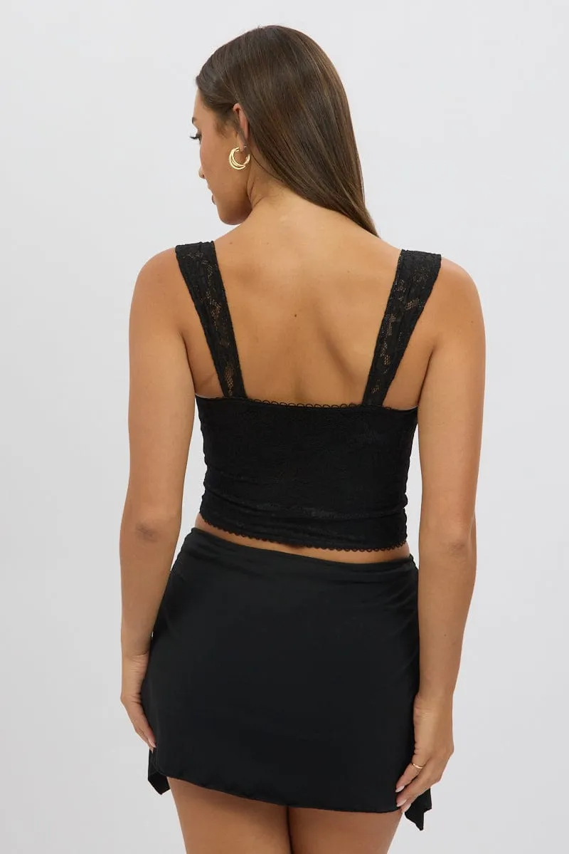 Black Lace Top Sleeveless sold by Ally Fashion product image thumbnail 5