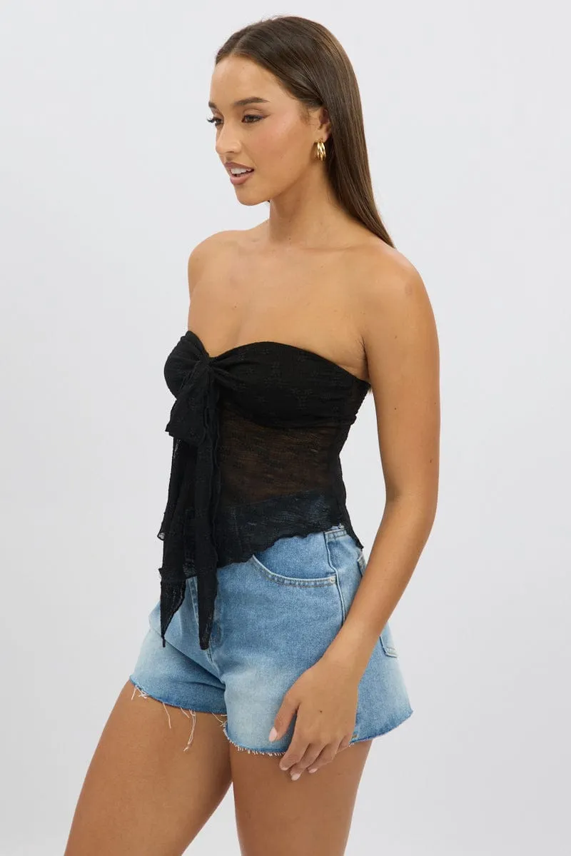 Black Boob Tube Top Lace sold by Ally Fashion product image thumbnail 4