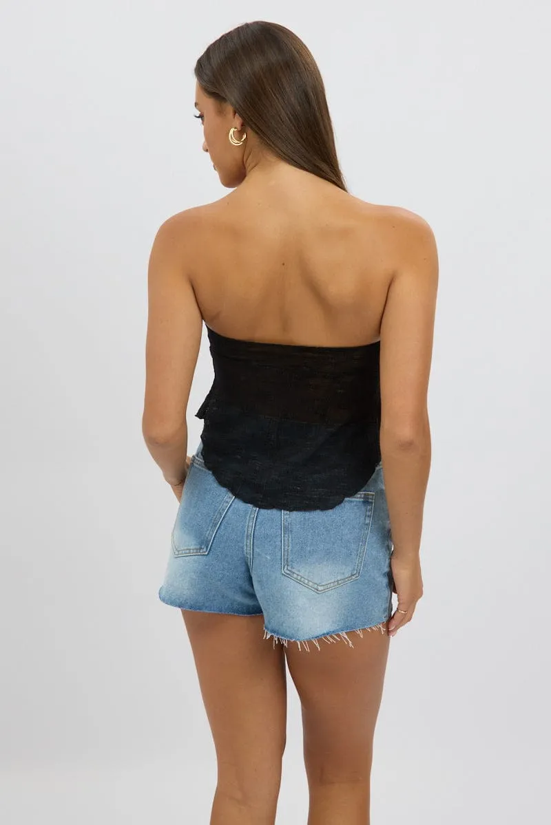 Black Boob Tube Top Lace sold by Ally Fashion product image thumbnail 5