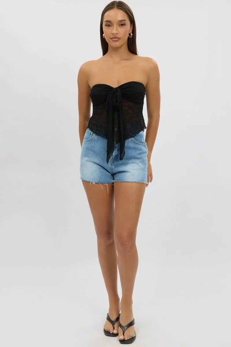 Black Boob Tube Top Lace sold by Ally Fashion product image thumbnail 2