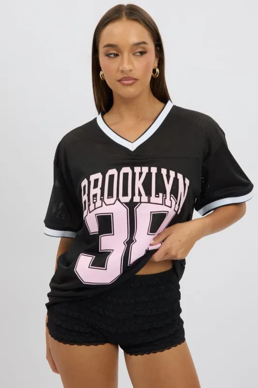 Black Sport Tee Short Sleeve sold by Ally Fashion