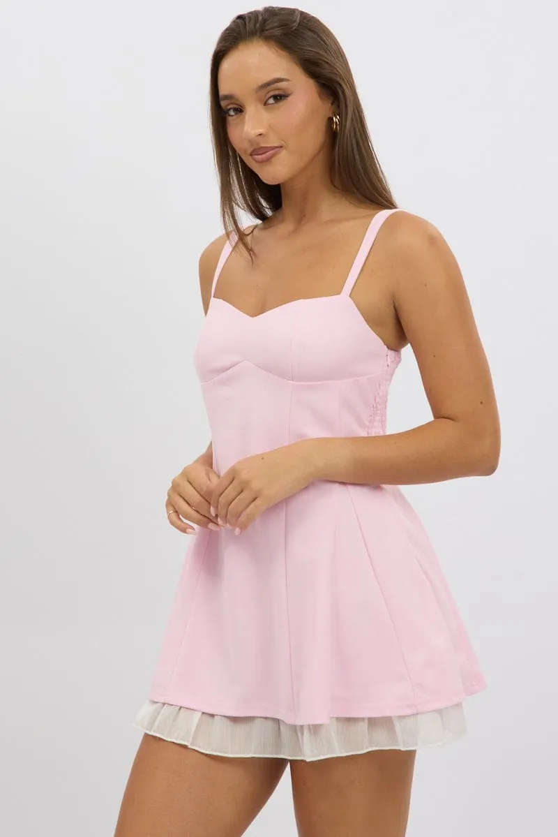 Pink Fit And Flare Dress Mini sold by Ally Fashion product image thumbnail 4