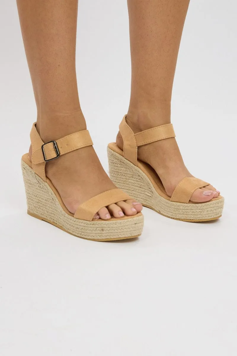 Beige Wedge Espadrilles Sandals sold by Ally Fashion