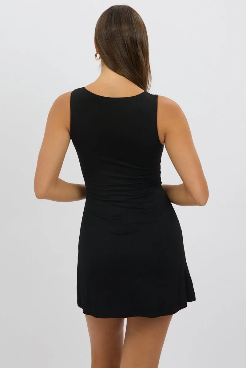 Black Sleeveless Mini Dress sold by Ally Fashion product image thumbnail 5
