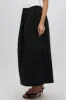 Black Maxi Skirt Shirred Waist Relaxed Fit sold by Ally Fashion