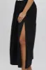 Black Maxi Skirt Shirred Waist Relaxed Fit sold by Ally Fashion
