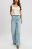 Denim Wide Leg Jeans Mid Rise sold by Ally Fashion