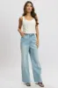 Denim Wide Leg Jeans Mid Rise sold by Ally Fashion