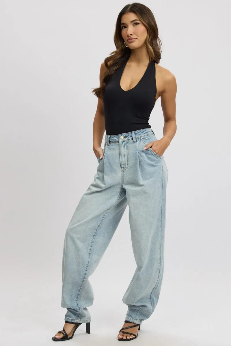 Black Halter Bodysuit Supersoft sold by Ally Fashion product image thumbnail 2