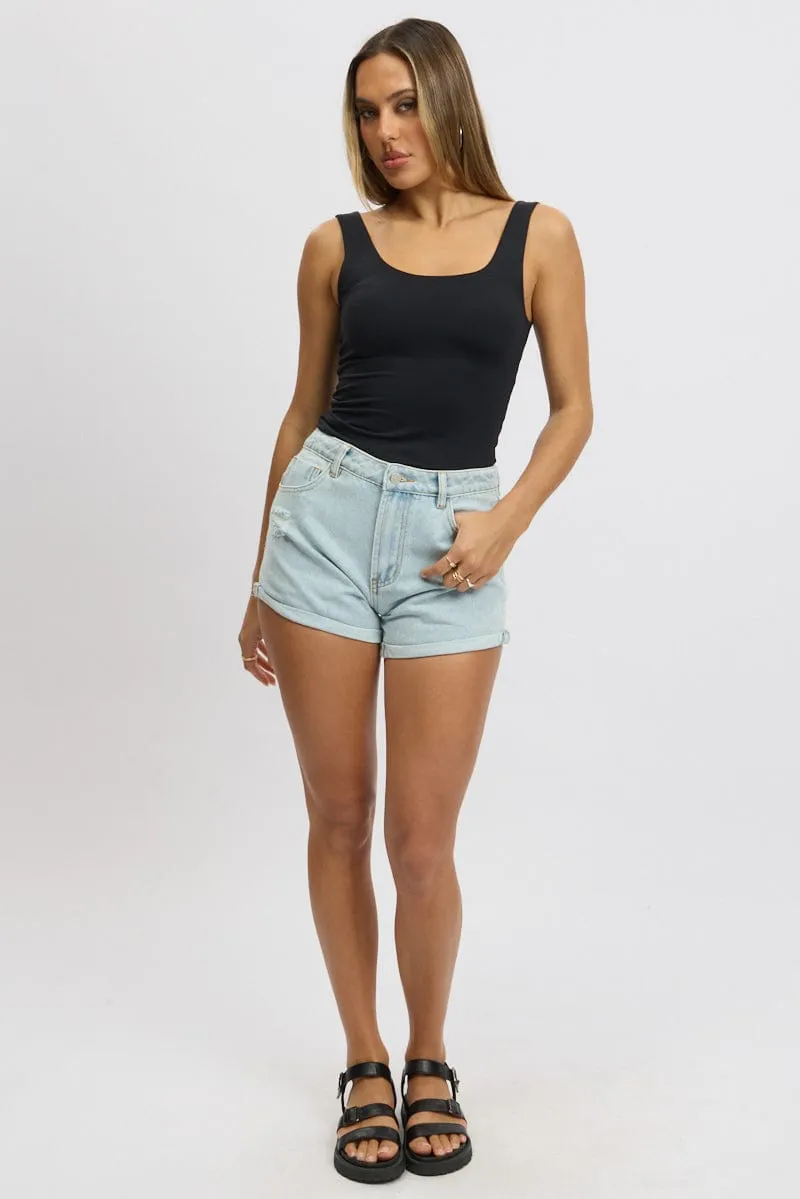 Black Supersoft Top U Neck Sleeveless sold by Ally Fashion product image thumbnail 2