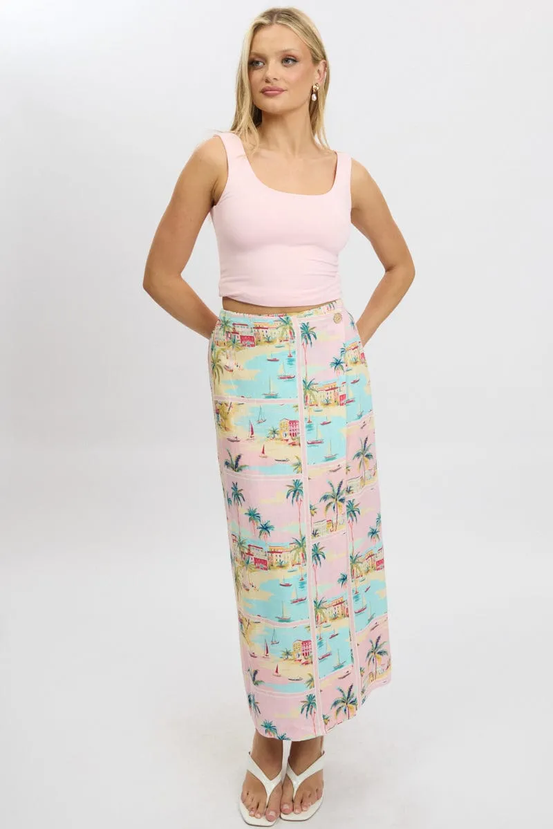 Pink Supersoft Top U Neck Sleeveless sold by Ally Fashion product image thumbnail 2