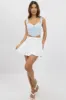 Blue Stripe Crop Top Sleeveless Corset sold by Ally Fashion