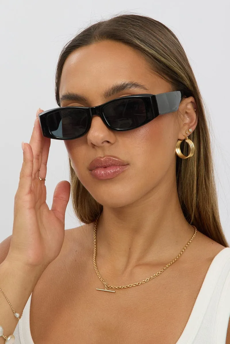 Black Rectangle Sunglasses sold by Ally Fashion