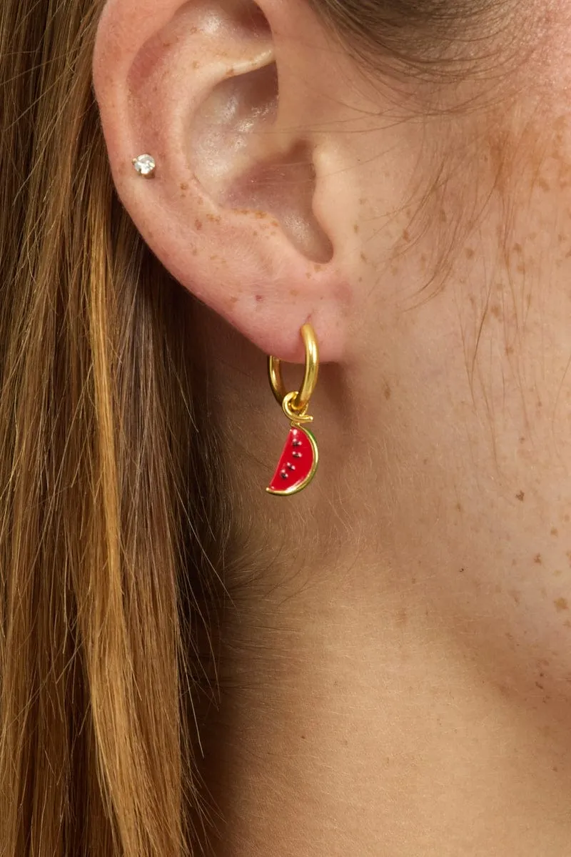 Red Watermelon Earrings sold by Ally Fashion product image thumbnail 2