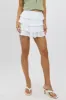 White Bloomers Skort Elastic Waist Mini Layered Lined sold by Ally Fashion