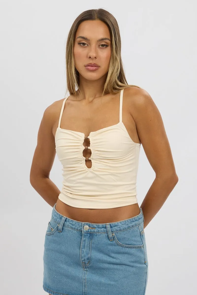 Yellow Singlet Top Beads With Details sold by Ally Fashion product image thumbnail 3