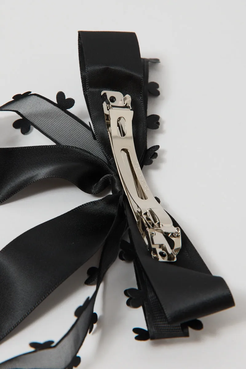 Black Heart Detail Hair Bow sold by Ally Fashion product image thumbnail 3